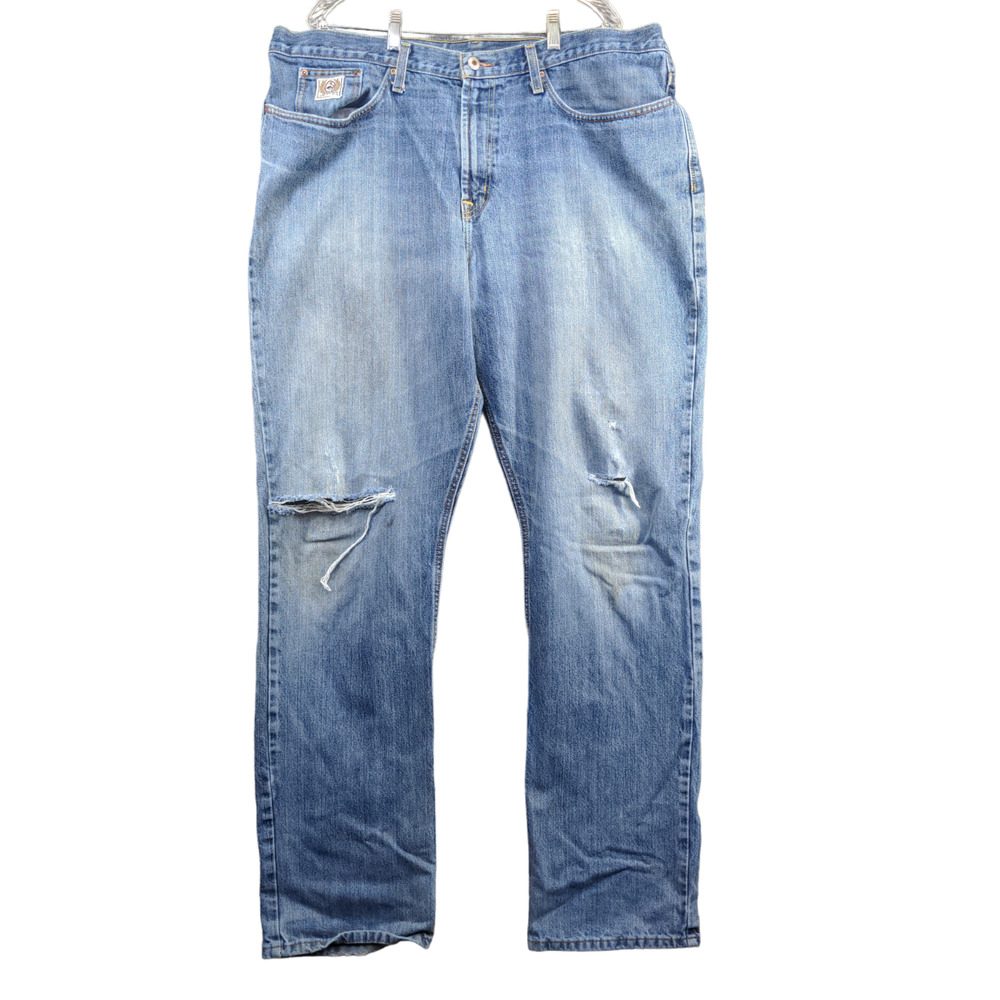 Cinch Men's Straight Leg Jeans Blue 42x38 Stone Wash Denim Cotton Distressed